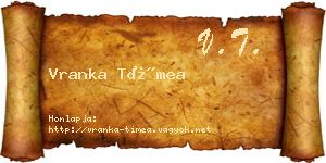 Vranka Tímea névjegykártya