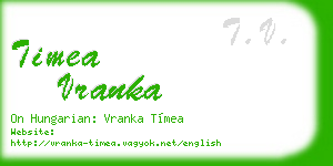 timea vranka business card